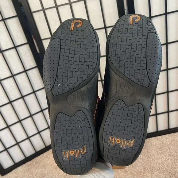 Piloti Men's Black and Orange Driving Sneakers - Picture 3 of 4